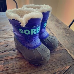 Toddler sorel winter snow boots purple sz 8